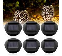 Riisoyu Luci Solari di Ricambio Top, 6pcs Lanterna Solare LED Luce di Ricambio Top IP65 Impermeabile Ricambio per luci solari per lanterne a sospensione da esterni fai da te luci solari decorazione
