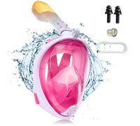 Riisoyu Maschera Snorkeling Bambini, Maschera Subacquea con Visuale Panoramica 180° Design Anti-Appannamento Anti-Infiltrazioni con Supporto di Action Cam per Il Nuoto e Le Immersioni