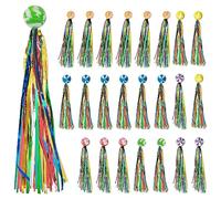 Riisoyu Palline Rimbalzanti per Bambini, 24 pezzi Palline Rimbalzanti con Nastro Colorato Mini Pallina di Gomma Rimbalzanti Palla Rimbalzante con Nastro D'oro per Festa, Regali Compleanno, Bambini