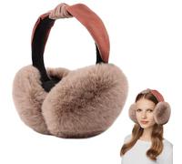 Riisoyu Paraorecchie Invernali Caldi, Scalda Orecchie Pieghevoli Earmuffs Invernali in Peluche Scaldini Auricolari Cuffie Scalda Orecchie Donna Lana Ragazza l'inverno per Vento(Cachi)