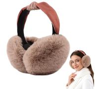 Riisoyu Paraorecchie Invernali da Donna, Calde Invernale Copriorecchie Morbidi Pieghevoli Plush Earmuffs All'aperto Copre Peluche Paraorecchie per Esterno Accessori Scalda Orecchie Cachi
