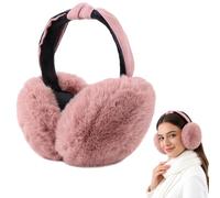 Riisoyu Paraorecchie Invernali, Scalda Orecchie Pieghevoli Earmuffs Invernali in Peluche Scaldini Auricolari Invernali Paraorecchie Caldi Donna Ragazza l'inverno Freddo per Esterno(Rosa)
