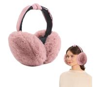 Riisoyu Paraorecchie, Morbidi Pieghevoli Plush Earmuffs Protezione dal Vento anti freddo Paraorecchie in Peluche Paraorecchie Invernali Unisex per uomo e donna attività all'aria aperta, Rosa