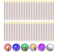 Riisoyu Set di 60 microLED diodi a LED, trasparenti, per il fai da te, per modellismo fai da te, illuminazione decorativa, rosso, blu, verde, giallo, viola, bianco, 10 pezzi di ogni colore)