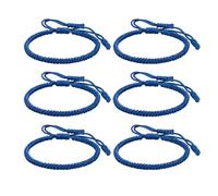 RIJXU 6 braccialetti dell'amicizia blu sfusi blu intrecciato braccialetto per donne uomini fatto a mano regolabile tessuto blu braccialetto di stringa, 6-11in, Corda, Nessuna pietra preziosa