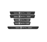 RIKCAT Auto Battitacco per Alfa Romeo Tonale, Protezione per Davanzale della Portiera Fibra di Carbonio Adesivo Batticalcagno Porta Soglia Antiscivolo Kick Plates Interni Carrozzeria Parti,5PCS