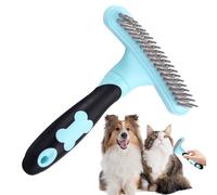 Rike Di Gatto - Riking Pet Creso, Pins Doppio Row Dematting Bruffino Ustroatto Per Dogi Doudo Doppio Pie Rifedaggi Pennello Per Toelettatura E Deshedding Sicuro Rimuovi I Tappetini Per Capelli Arruffa