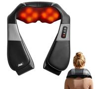 RIKE Massaggiatore cervicale per dolore al collo, massaggiatore per schiena con calore, massaggiatore elettrico per spalle per alleviare il dolore con nodi profondi per casa, ufficio, auto, regali per