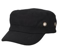 Riki Browns Cappello Militare in Cotone Ripstop, Visiera Regolabile con Occhielli di Ventilazione, Disponibile in Beige, Blu Navy e Camouflage (IT, Testo, Taglia Unica, Nero)