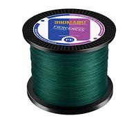 RIKIMARU Lenza da pesca intrecciata resistente all'abrasione Superline Zero Stretch & Low Memory extra sottile diametro verde 300 m, 6,8 kg