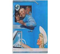 Rikin Liuff Due flirt di Norman Rockwell Poster Norman Rockwell Canvas Wall Art Norman Rockwell Stampe e pittura per Home Decor Picture 50x75cm senza cornice