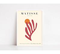 Rikin Liuff Henri Matisse Stampe Rosso CUT OUTS Wall Art Henri Matisse Poster Moda Pittura Moderna Su Tela di Canapa per Bagno Wall Decor 40x55cm Senza Cornice