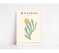 Rikin Liuff Henri Matisse Stampe Verde CUT OUTS Wall Art Henri Matisse Poster Moda Pittura Moderna Su Tela di Canapa per Bagno Wall Decor 40x55cm senza cornice
