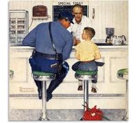 Rikin Liuff La fuga di Norman Rockwell Wall Art Norman Rockwell Stampe Norman Rockwell Poster Pittura estetica Tela per Home Decor 60x60cm senza cornice