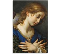 Rikin Liuff L'Annunciazione di Carlo Dolci Poster e Stampe Estetica Arte Murale Carlo Dolci Quadro su Tela per Camera da Letto Quadro Da Parete Decoro 40x65cm Senza Cornice