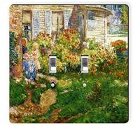 Rikki Knight 2964 Doppio Toggle Childe Hassam Art The Fisherman's Cottage Design Light Switch Plate