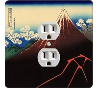 Rikki Knight 3232 Outlet Katsushika Hokusai Art Lightning Below The Summit Design Outlet Plate