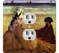 Rikki Knight 3406 Outlet Edouard Manet Art On The Beach Design Outlet Plate