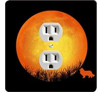 Rikki Knight 41366 Outlet Collie Dog Silhouette By Moon Design Outlet Piastra di uscita