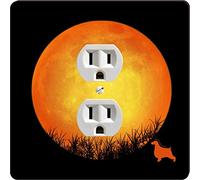 Rikki Knight Moon Design 41367 Outlet English Springer Spaniel Dog Silhouette By Moon Design Outlet Plate