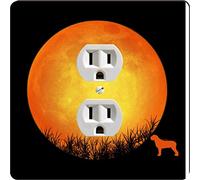 Rikki Knight Moon Design 41396 Outlet Mastiff Dog Silhouette By Moon Design Outlet Plate