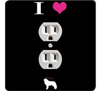 Rikki Knight Outlet 41413 - Piastra di uscita con scritta "I Love My Great Pyrenees Dog"
