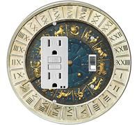 Rikki Knight RND-GFITOGGLE-97 - Orologio zodiacale a Piazza San Marco a Venezia rotondo GFI interruttore piastra