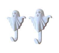 Rikuuui Gancio decorativo da parete con fantasma di Halloween, 2 pezzi per | Il materiale PLA resistente presenta un design creativo fantasma, ideale per l'ingresso del bagno da parete 1 paio