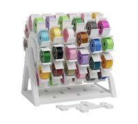 Rikuuui Organizzatore di filo rotante per bobina, supporto per cucito con | Resistente scaffale in plastica con design rotante per riporre i fili in modo efficiente nel cucito bianco