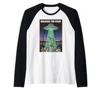 Rilasciare i File UFO Divulgazione UAP Alien Conspiracy Maglia con Maniche Raglan