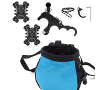 Rilascio Arco Compound, Impugnatura Convertibile a 3/4 Dita per Competizione, con Smorzatori a Forma di Teschio e Borsa Portaoggetti Oxford(Black)