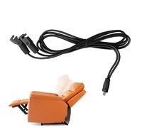 Rilassa il cavo del cavo a 2 poli e quello di rete splinter | di molteplici | Posizioni per poltrone relax elettriche | Adattatore nero lungo per casa, camera da letto, estu
