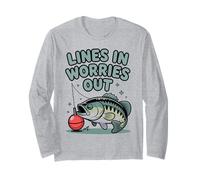 Rilassante Pescatore Delight Colorful Fish Catch Design Maglia a Manica