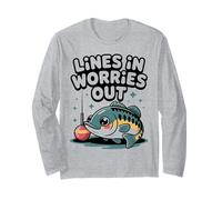 Rilassante Pescatore Delight Colorful Fish Catch Design Maglia a Manica