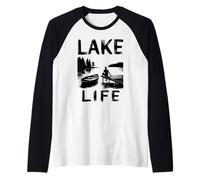 Rilassante Vita sul Lago diportisti Allaperto Camper & Amanti della Natura Maglia con Maniche Raglan