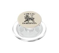 Rilassarsi con la mia poltrona estiva per cani Doberman PopSockets PopGrip per MagSafe