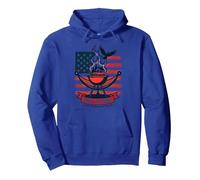 Rilassarsi, Grigliare, Realizzare Il Sogno Americano Felpa con Cappuccio, Unisex per Adulti, Blu Reale, XXL