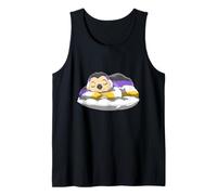 Rilassati Bradipo Non Binario Che Dorme Enby Pride Mood Canotta