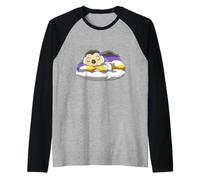 Rilassati Bradipo Non Binario Che Dorme Enby Pride Mood Maglia con Maniche Raglan