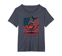 Rilassati, Griglia, Soddisfa il sogno americano Maglietta, Donna plus-size, Pervinca, 6X