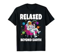 Rilassato Oltre LA Terra Divertente Space Lover Exploration Moon Mars Maglietta