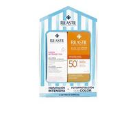 Rilastil - Confezione Top Estate Emulsione Viso Colorata SPF50+ + Aqua Intense 72H, Fotoprotettiva Viso con Colore e Idratante con Acido Ialuronico - 40 ml + 40 ml