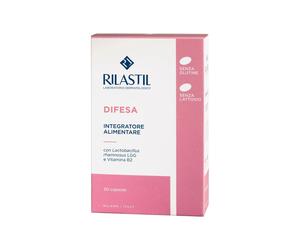 Rilastil Difesa Integratrore di Probiotici e Vitamina B2, 30 Capsule