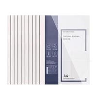 Rilegatrice A4 Macchina di rilegatura a caldo Melt Automatico Autunni di rilegatura della casa Automatico Coperchio di fusione termica 4 mm per la finitura del Rilegatrice a dorsi plastici(10pcs)