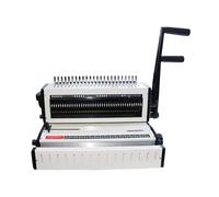 Rilegatrice Manuale Spirale con Coltello Estraibile, Capacità Perforazione 20 Fogli, Modelli Fori Regolabili/Numero Fori 40 (3:1), 24 (2:1) / Margini 2,5/4,5/6,5Mm per Documenti Ufficio,White