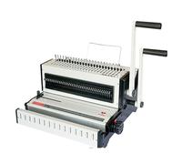 Rilegatrice Multifunzione 3 In 1 per Documenti Ufficio, Grembiule E Ferro Stiro, Foratura E Rilegatura con Clip Ad Anello, Margini 2,5/4,5/6,5Mm, Capacità Perforazione 20 Fogli,White
