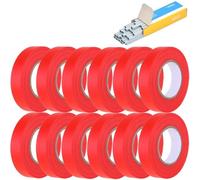 Rilegatrice Pianta da giardino tapetool tapeener con 6 rulli ramo di ramo di legame a mano per la potatura Rilegatrice a dorsi plastici(12PCS Red Tape Nail)