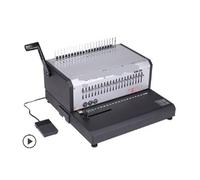 Rilegatrice, Rilegatrice elettrica a pettine formato A4 EB-30 Perforatrice elettrica 21 fori Clip ad anello in gomma Macchina rilegatrice a doppio uso per scuola e ufficio