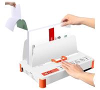 Rilegatrice termica elettrica automatica, 500 fogli | Sostegno automatico, temperatura regolabile e spegnimento intelligente. Senza foratura, ideale per l'ufficio.
