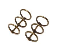Rilegatura a Pettine 2 pcs clip di rilegatura del cerchio a foglia sciolta 3 anelli Racconciatura del taccuino a spirale Scrapbook fai -da -te Macchine rilegatrici(Bronze)